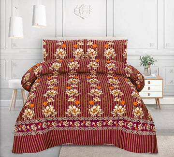 Crystal Cotton Bedsheet 3-Piece