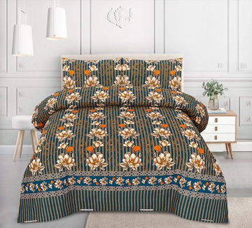Crystal Cotton Bedsheet 3-Piece