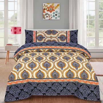 Crystal cotton 3 piece Bed sheet