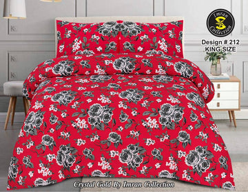 Crystal cotton 3 piece bed sheet