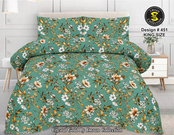 Crystal cotton 3 piece Bed sheet