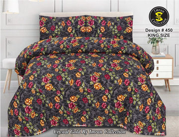 Crystal cotton 3 piece bed sheet