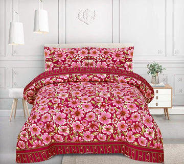 Crystal cotton 3 piece bed sheet