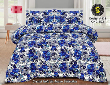 Crystal cotton 3 piece bed sheet