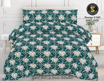 Crystal cotton 3 piece Bed sheet