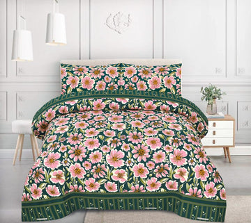 Crystal cotton 3 piece bed sheet