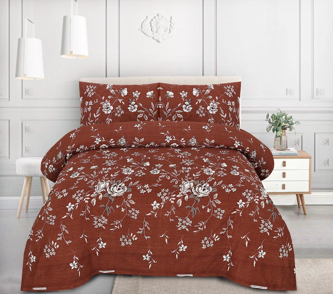 Crystal Cotton Bedsheet 3-Piece