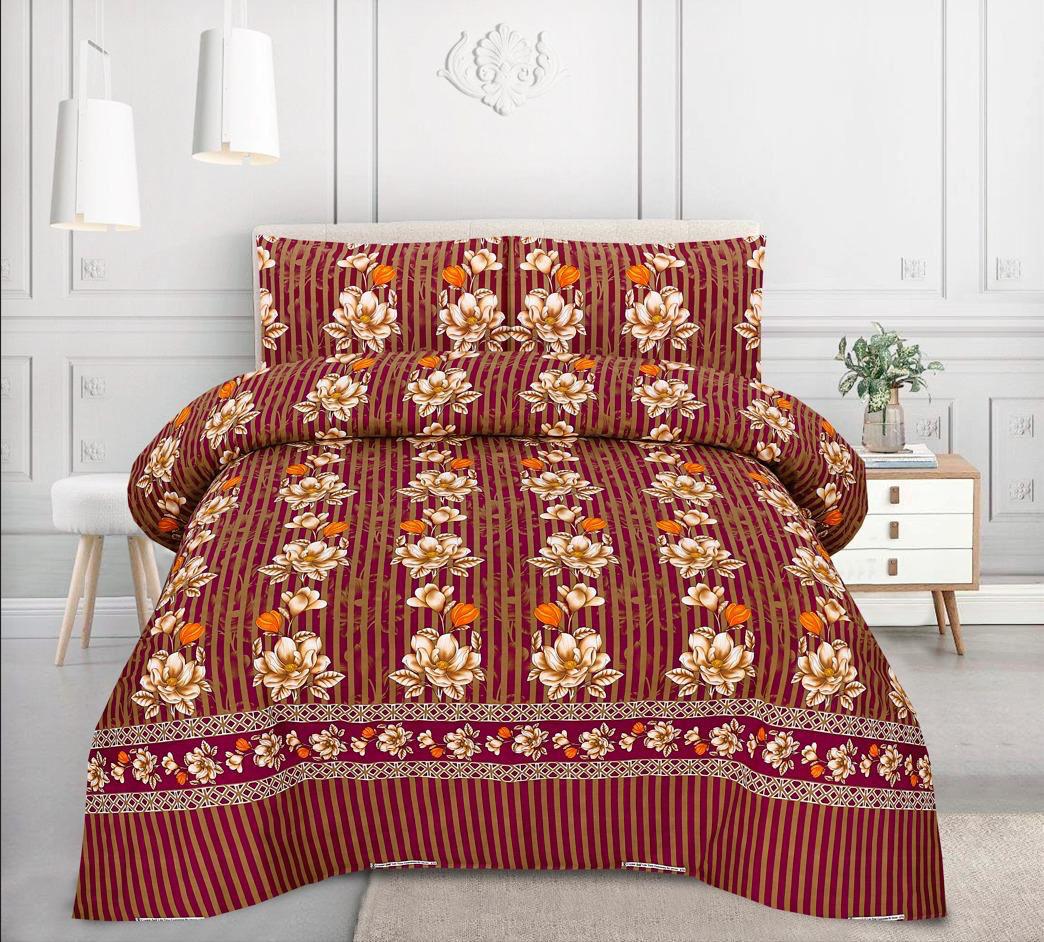 Crystal Cotton Bedsheet 3-Piece
