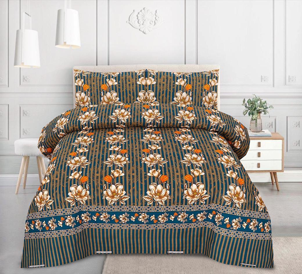 Crystal Cotton Bedsheet 3-Piece