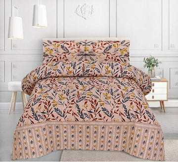 Crystal Cotton Bedsheet 3-Piece