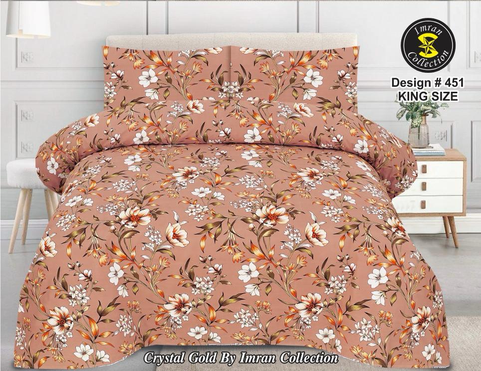 Crystal cotton 3 piece bed sheet