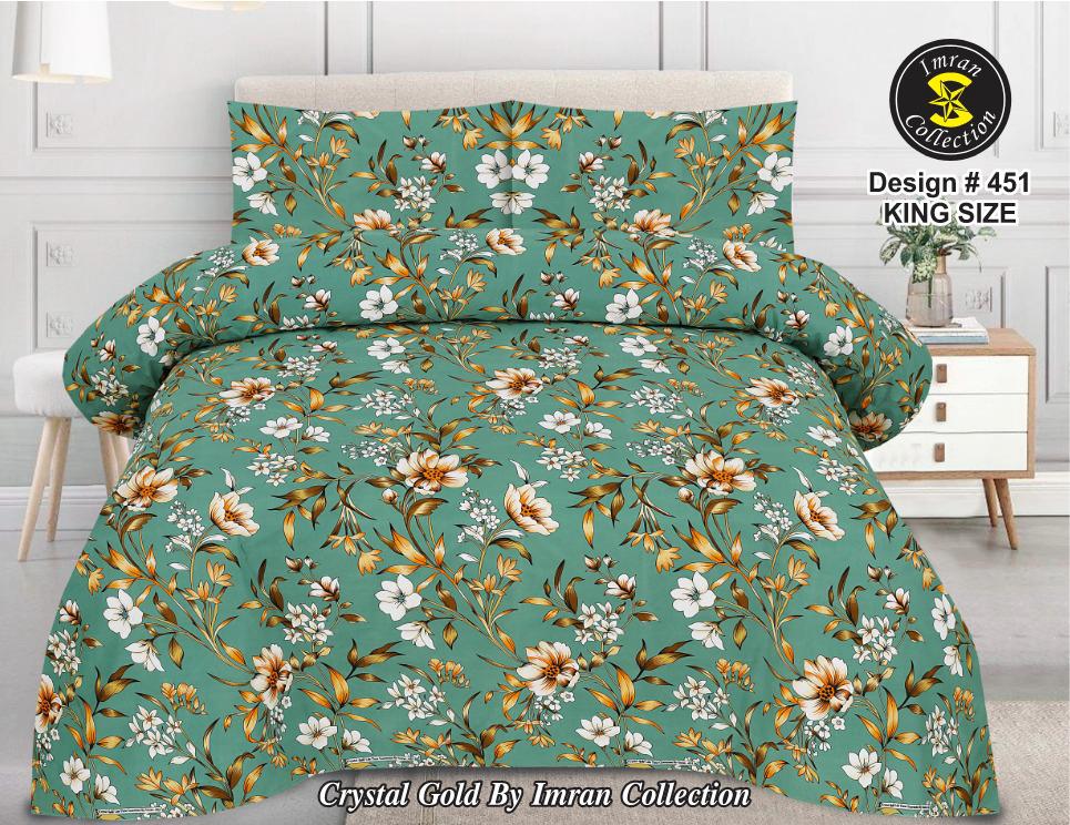 Crystal cotton 3 piece Bed sheet