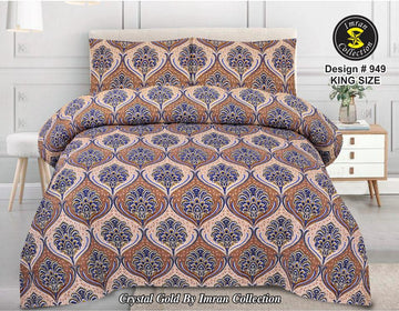 Crystal cotton 3 piece Bed sheet